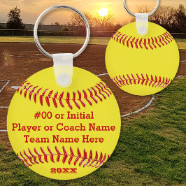 YEAR，チーム名，文字BULKソフトボールギフト キーホルダー