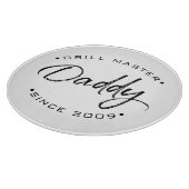 Year パーソナライズされた Grill Master Daddyと カッティングボード (角)