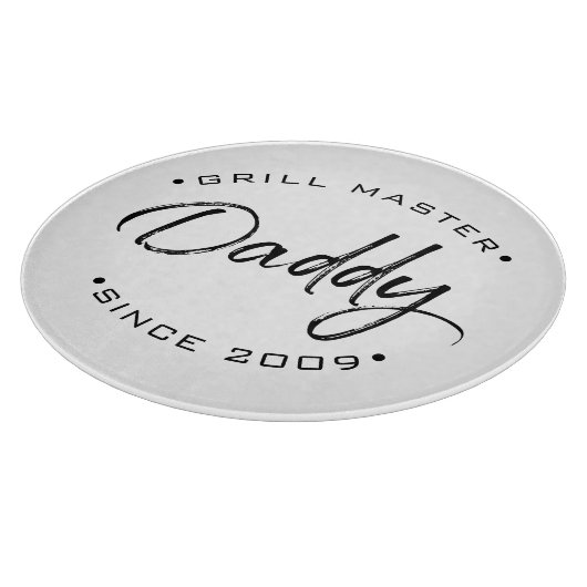 Year パーソナライズされた Grill Master Daddyと カッティングボード (角)