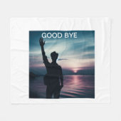 「YEAR(新年のお別れ)」 フリースブランケット (正面(横))