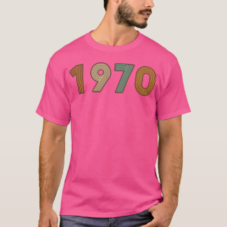 Year 1970 Long Live the 70s retro colors friend Tシャツ