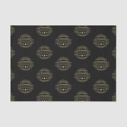 Year 1980 Birthday 薄葉紙 (正面)