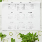 Year 2026 Photo Calendar with Foliage  キッチンタオル (折り畳み)