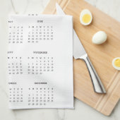 Year 2026 Photo Calendar with Foliage  キッチンタオル (四つ折り)