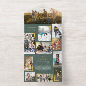 Year in Moments家族の写真コラージクリスマス オールインワン招待状 (内側)