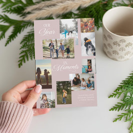 Year in Moments家族の写真コラージクリスマス シーズンカード