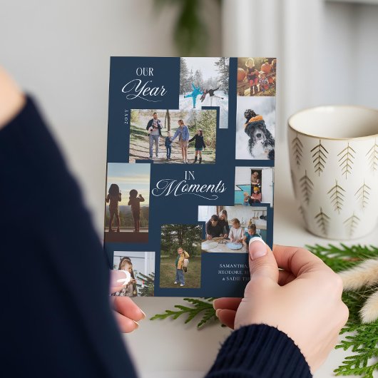 Year in Moments家族の写真コラージクリスマス シーズンカード