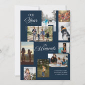 Year in Moments家族の写真コラージクリスマス シーズンカード (正面)