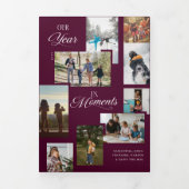 Year in Moments家族の写真コラージクリスマス 三つ折りクリスマスカード (カバー)