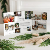 Year in Moments家族の写真コラージクリスマス 三つ折りクリスマスカード