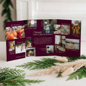 Year in Moments家族の写真コラージクリスマス 三つ折りクリスマスカード