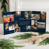 Year in Moments家族の写真コラージクリスマス 三つ折りクリスマスカード