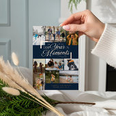 Year in Moments家族の写真コラージクリスマス 箔シーズンカード