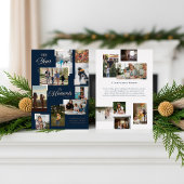 Year in Moments家族の写真コラージクリスマス 箔シーズンカード