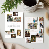 Year in Moments家族の写真コラージクリスマス 箔シーズンカード