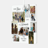 Year in Moments家族の写真コラージュ記念ギフト メタルオーナメント (正面左)