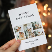 Year In Reviewシックなメリークリスマスフォト数々のー シーズンカード