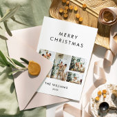 Year In Reviewシックなメリークリスマスフォト数々のー シーズンカード