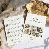 Year In Reviewシックな写真モダンの数々のクリスマス シーズンカード