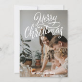 Year in Reviewフォトコラージュのクリスマスモダン シーズンカード (正面)