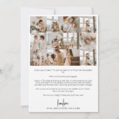 Year in Reviewフォトコラージュのクリスマスモダン シーズンカード (裏面)