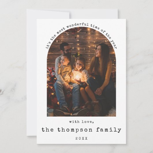 Year In Reviewミニマリスト写真クリスマスコラージュ シーズンカード (正面)