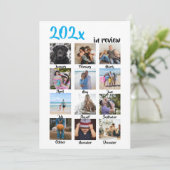 Year in Review写真クリスマスパーソナライズされた シーズンカード (スタンド正面)