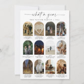 Year In Review家族モダン写真クリスマスカード 招待状 (裏面)