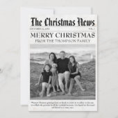 Year In Review新聞クリスマスファミリーの写真 シーズンカード (正面)