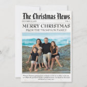 Year In Review新聞クリスマスファミリーの写真 シーズンカード (正面)