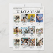 Year In Review新聞クリスマスファミリーの写真 シーズンカード (裏面)