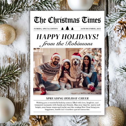 Year in Review新聞ユニーククリスマス写真 シーズンカード