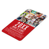 Year In Review 12フォトクリスマスホリデー マグネット (左側)