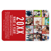 Year In Review 12フォトクリスマスホリデー マグネット (横)