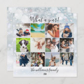 Year In Review 12 Photo What A Year Snowflaks シーズンカード (正面/裏面)