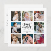 Year in Review 8フォトコラージクリスマスカード 招待状 (正面/裏面)