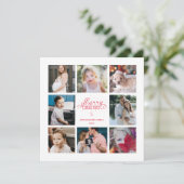 Year in Review 8フォトコラージュホリデーカード 招待状 (スタンド正面)