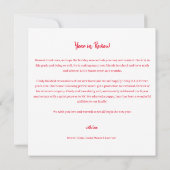 Year in Review 8フォトコラージュホリデーカード 招待状 (裏面)