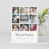 Year in Review 9フォトメリークリスマスカード 招待状 (スタンド正面)