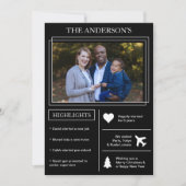 Year in Review | Black Christmas Infographic シーズンカード (正面)