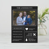 Year in Review | Black Christmas Infographic シーズンカード (スタンド正面)