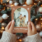 Year In Review Boho Arch Photo Christmas Card シーズンカード