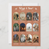 Year In Review Boho Arch Photo Christmas Card 招待状 (裏面)
