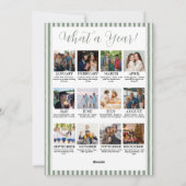 Year in Review Christmas Arch Photo & Green Bow シーズンカード (裏面)