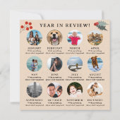 Year in Review Christmas Card Family Monthly Photo (裏面)