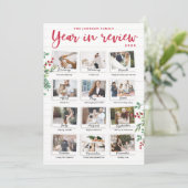 Year in Review Christmas Card Monthly Photos 招待状 (スタンド正面)