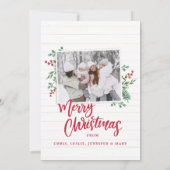 Year in Review Christmas Card Monthly Photos 招待状 (裏面)