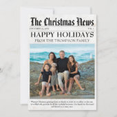 Year In Review Christmas Newspaper家族の写真 シーズンカード (正面)