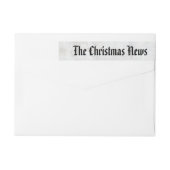 Year In Review Christmas Newspaper差出人住所 ラップアラウンドラベル (裏面)