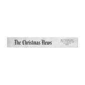 Year In Review Christmas Newspaper差出人住所 ラップアラウンドラベル (単一)